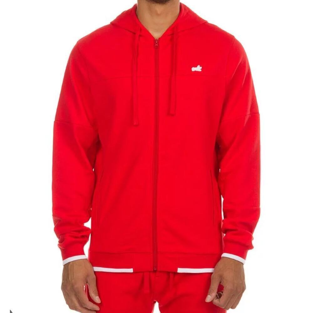 Akoo Empire Full Zip Hoodie Red Orange Hip Hop Jacket Size 3XL XXXL